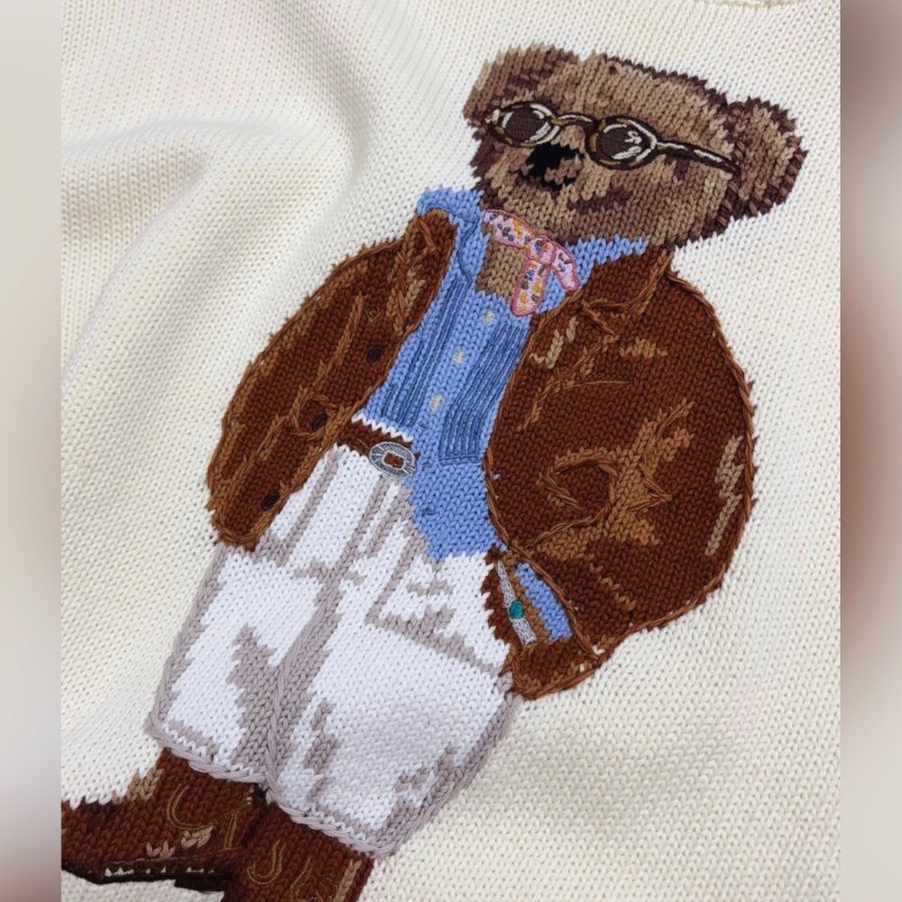 Polo Ralph Lauren Polo Bear Cotton Crewneck Sweater - Picture 7 of 17